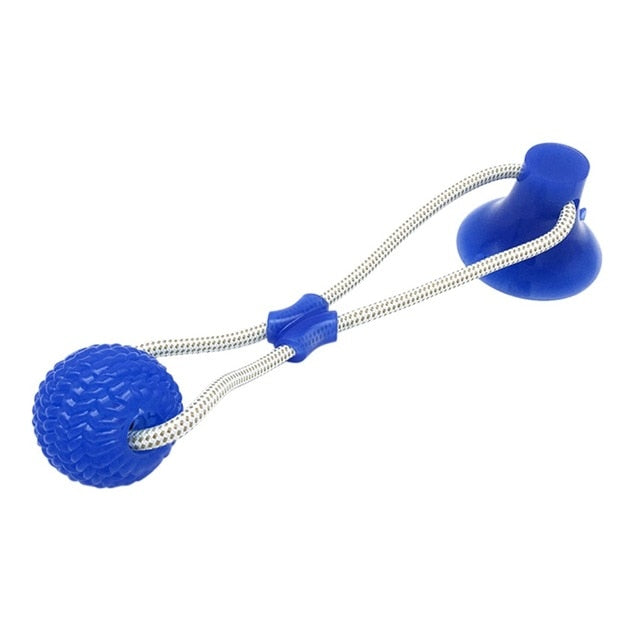 Dog Suction Cup Ball Rope Toy  Tug of War Solo Play – Dog Approved