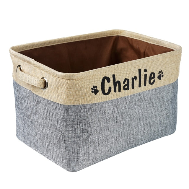 Personalised Dog Toy Basket