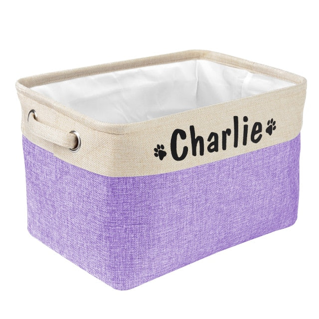 Personalised Dog Toy Basket