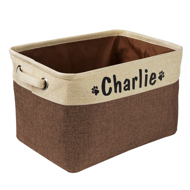 Personalised Dog Toy Basket