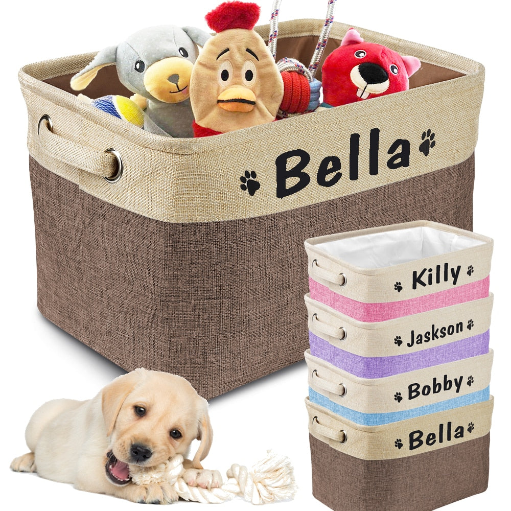 Personalised Dog Toy Basket