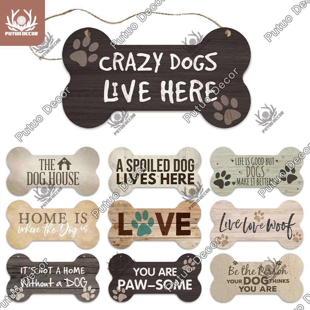 Bone Shaped Dog Plaque