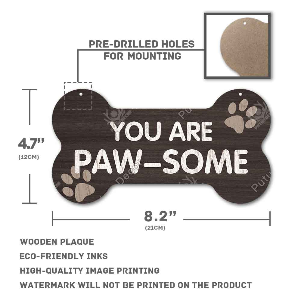 Bone Shaped Dog Plaque