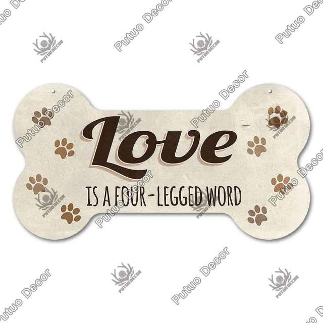 Bone Shaped Dog Plaque