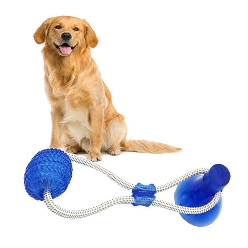 SELAPET Dog Suction Cup Toy - Tug of War Style with Rope, Dogs Interactive  Ball, Large Aggressive Chewers & Puppy - Wear-Resistant Pull