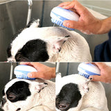 Dog Bathing Comb & Shampoo Dispenser | Dog Brush | Dog Wash Brush