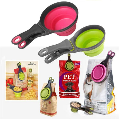 Dog Food Scoop and Sealing Clip