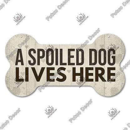 Bone Shaped Dog Plaque