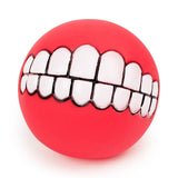 Dog Funny Teeth Squeaker Ball | Dog Teeth Ball